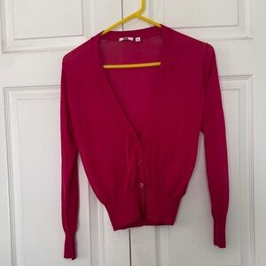 Uniqlo Fuchsia lightweight Cardigan Sz S